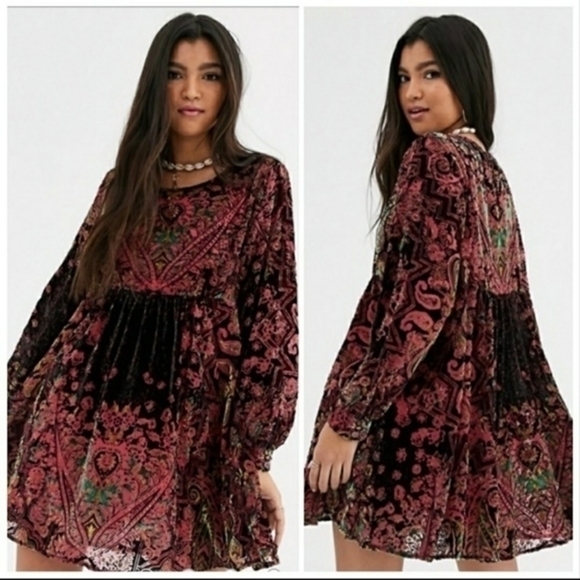 Free People Mirror Velvet Mini Dress - Picture 3 of 13
